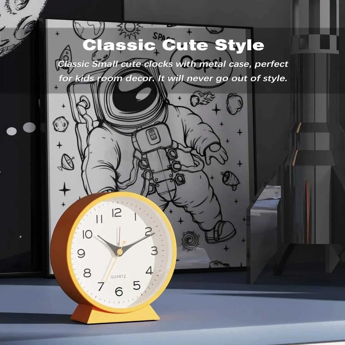Retro Analog Alarm Clock with Backlight Silent Battery Operated Non-Ticking Quartz - Image 15