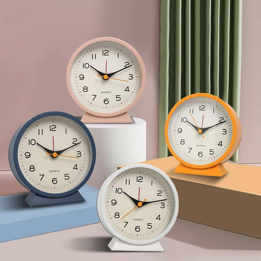 Retro Analog Alarm Clock with Backlight Silent Battery Operated Non-Ticking Quartz - Image 2