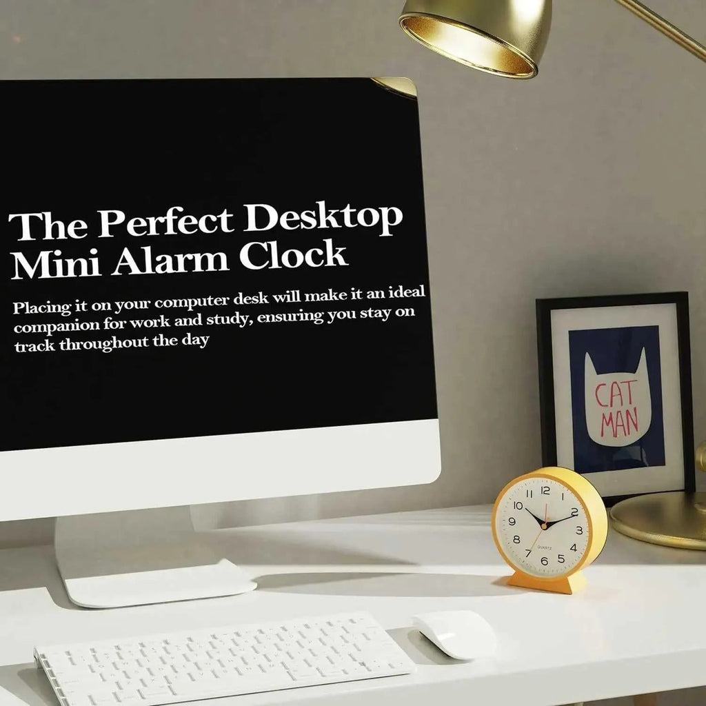 Retro Analog Alarm Clock with Backlight Silent Battery Operated Non-Ticking Quartz - Image 3