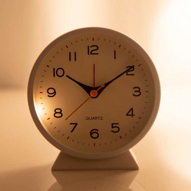 Retro Analog Alarm Clock with Backlight Silent Battery Operated Non-Ticking Quartz - Image 4