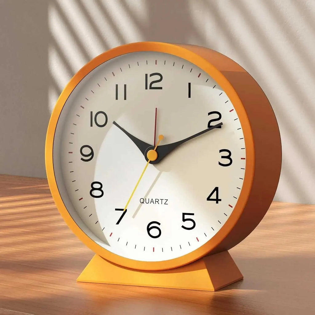 Retro Analog Alarm Clock with Backlight Silent Battery Operated Non-Ticking Quartz - Image 5