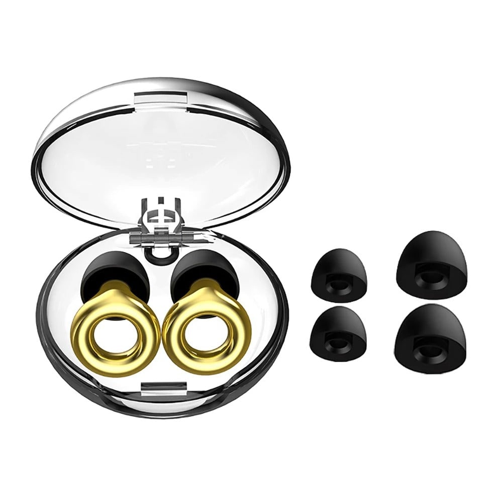 Reusable Noise-Reducing Silicone Earplugs with Storage Case - Image 3