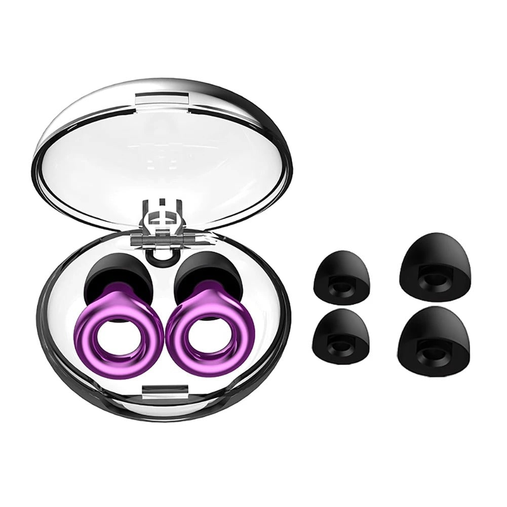Reusable Noise-Reducing Silicone Earplugs with Storage Case - Image 4