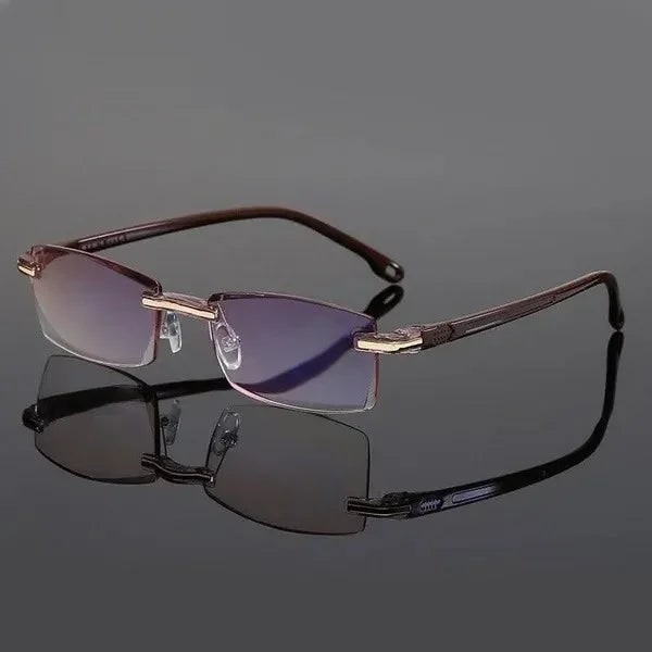 Rimless Blue Light Blocking Reading Glasses with Lightweight Flexible Design - Image 2