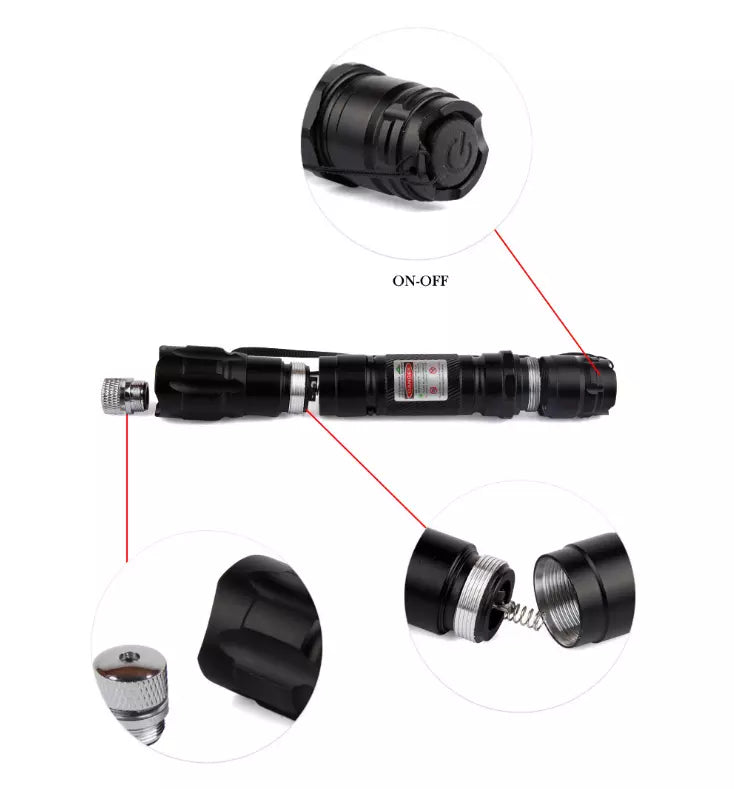 Precyzyjny Zielony Wskaźnik Laserowy Dalekiego Zasięgu