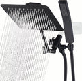 8-inch square rain shower head with handheld shower and arm