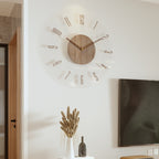 Minimalist modern Scandinavian wooden wall clock