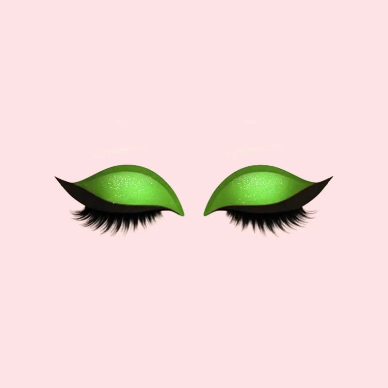 Self Adhesive Fake Eyelashes with Winged Eyeliner and Glitter Eyeshadow Stickers - Image 11