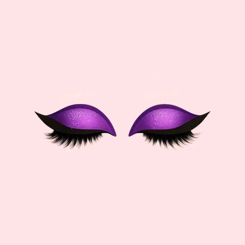 Self Adhesive Fake Eyelashes with Winged Eyeliner and Glitter Eyeshadow Stickers - Image 13