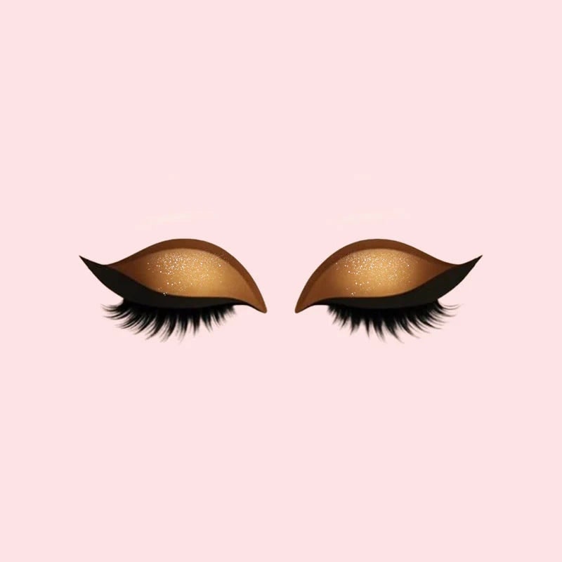 Self Adhesive Fake Eyelashes with Winged Eyeliner and Glitter Eyeshadow Stickers - Image 6