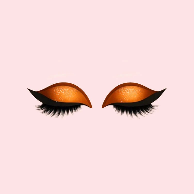 Self Adhesive Fake Eyelashes with Winged Eyeliner and Glitter Eyeshadow Stickers - Image 9
