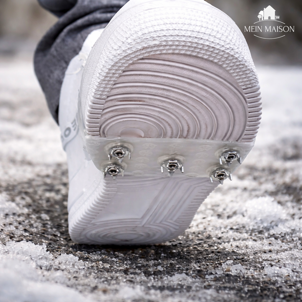 Shoes with Ice Cleats Slip-On Design with Metal Spikes for Winter Traction - Image 1