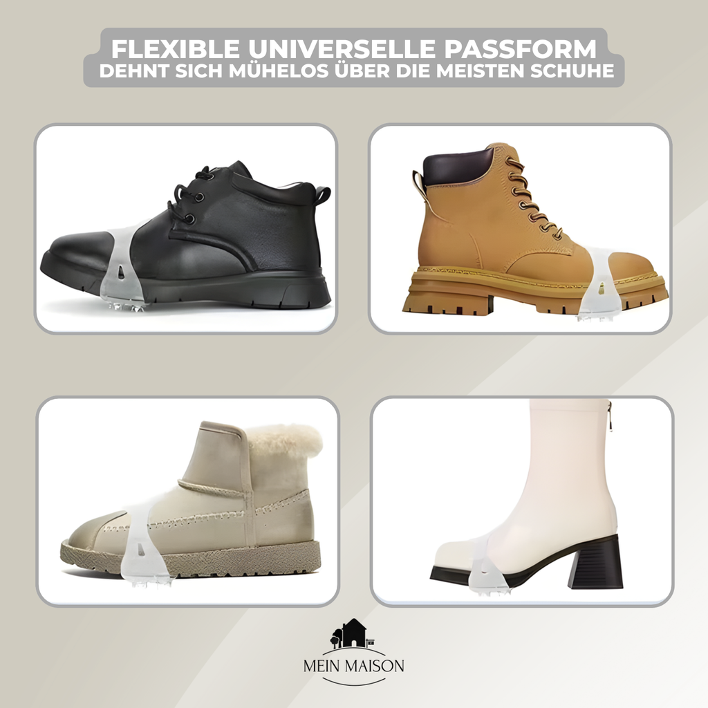 Shoes with Ice Cleats Slip-On Design with Metal Spikes for Winter Traction - Image 3
