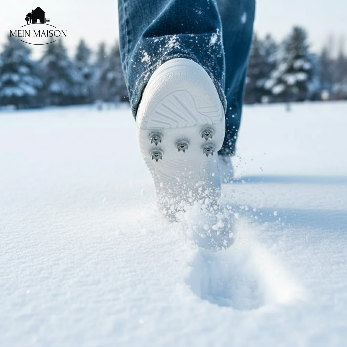 Shoes with Ice Cleats Slip-On Design with Metal Spikes for Winter Traction - Image 6