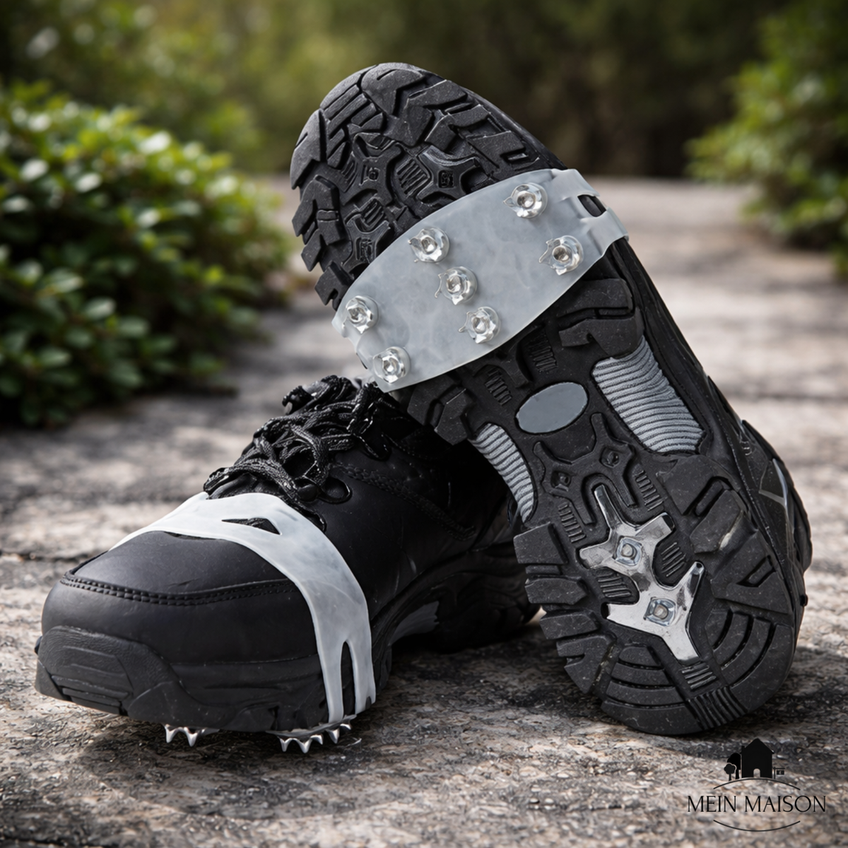 Shoes with Ice Cleats Slip-On Design with Metal Spikes for Winter Traction - Image 7