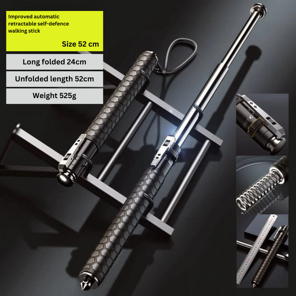 Niezawodny teleskopowy stalowy kij turystyczny