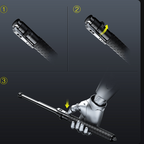 Niezawodny teleskopowy stalowy kij turystyczny
