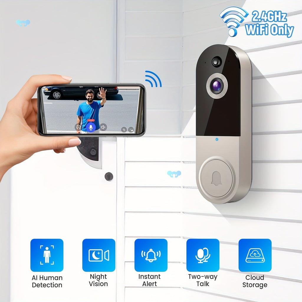 Smart Video Doorbell with 1080p Camera and WIFI Connectivity for Home Security - Image 2