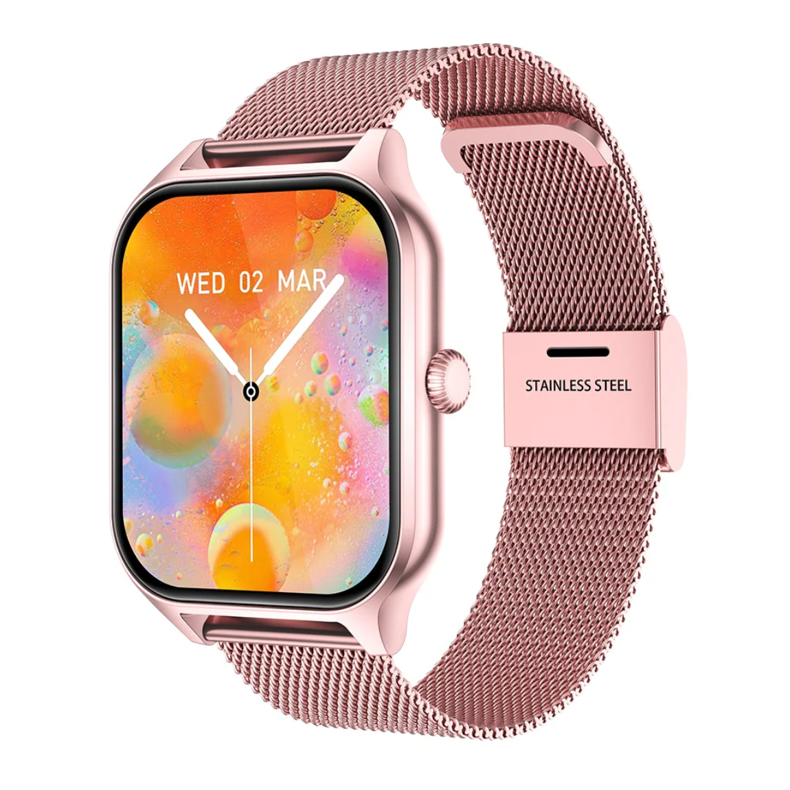 Smartwatch Damski Zegarek na Bransolecie Mesh z Ekranem Dotykowym Pomiarem Ciśnienia - Image 8