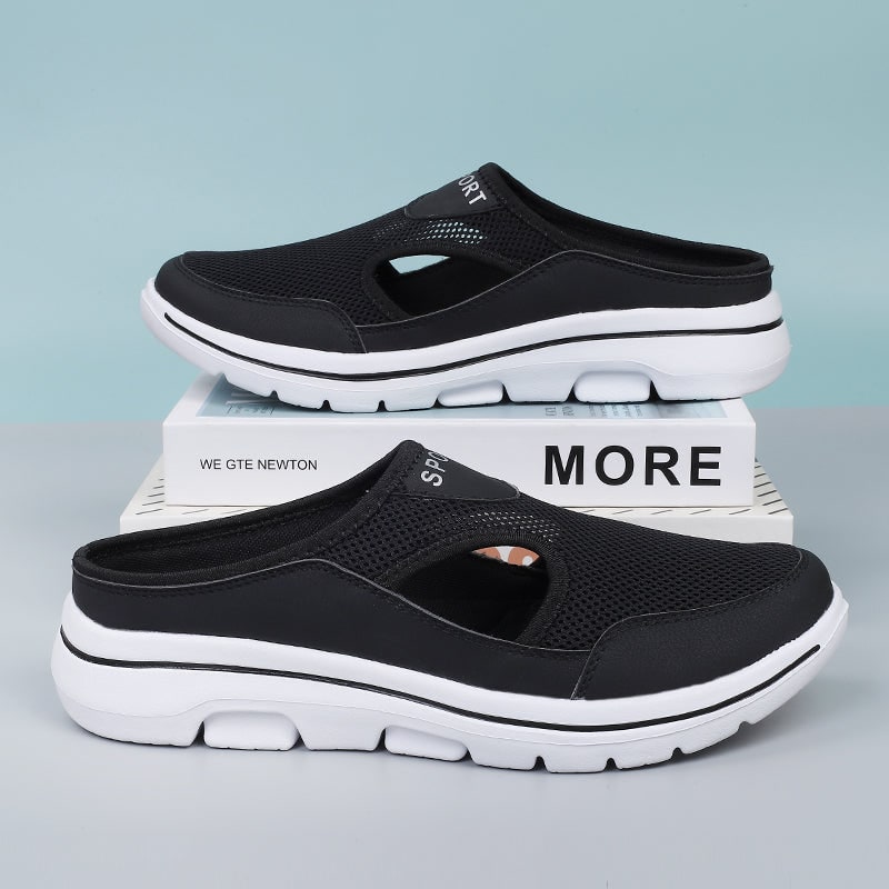 Sneaker Loafers with Breathable Mesh Backless Slip-On Design and Non-Slip Sole - Image 1