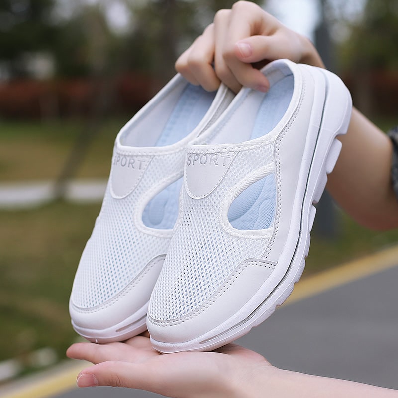 Sneaker Loafers with Breathable Mesh Backless Slip-On Design and Non-Slip Sole - Image 3