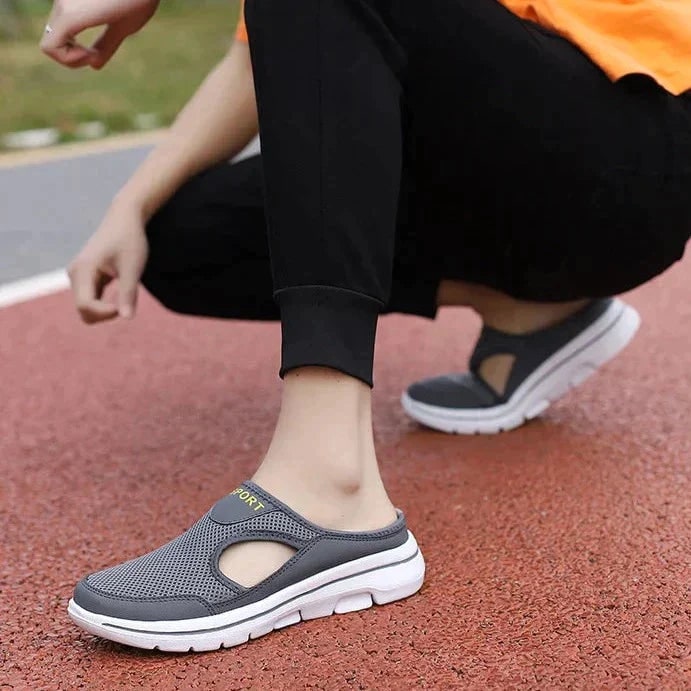 Sneaker Loafers with Breathable Mesh Backless Slip-On Design and Non-Slip Sole - Image 4