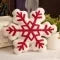 Snowflake Throw Pillow with Plush Sherpa Fabric and Tufted Embroidered Design - Image 10