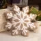 Snowflake Throw Pillow with Plush Sherpa Fabric and Tufted Embroidered Design - Image 12