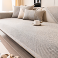 Sofa Couch Cover with Non-Slip Backing and Sectional Design Textured Woven Fabric - Image 6