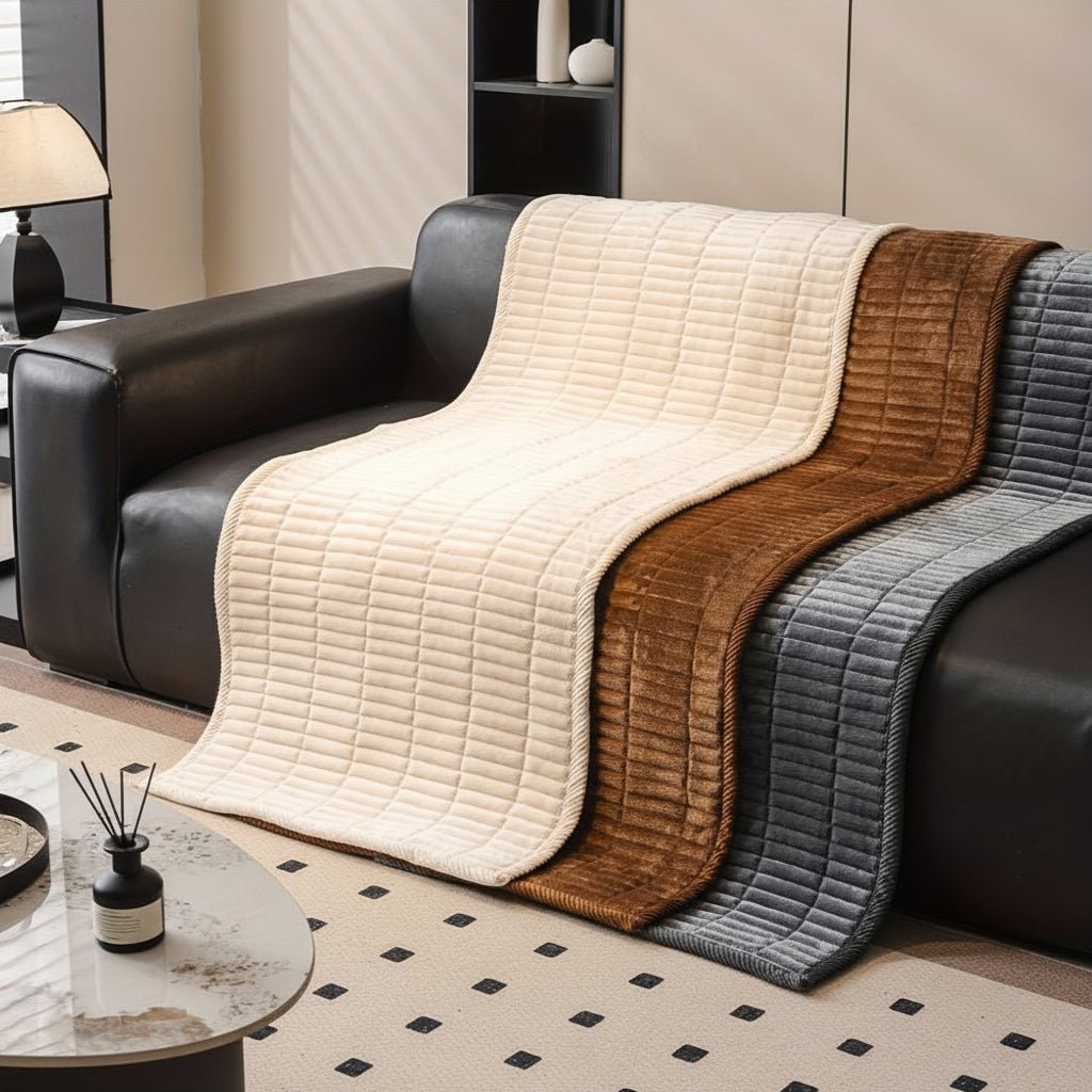 Sofa Cover Quilted Microfiber Furniture Protector Slipcover Non Slip - Image 6