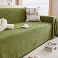 Sofa Throw Blanket with Herringbone Weave and Fringed Edges - Image 3
