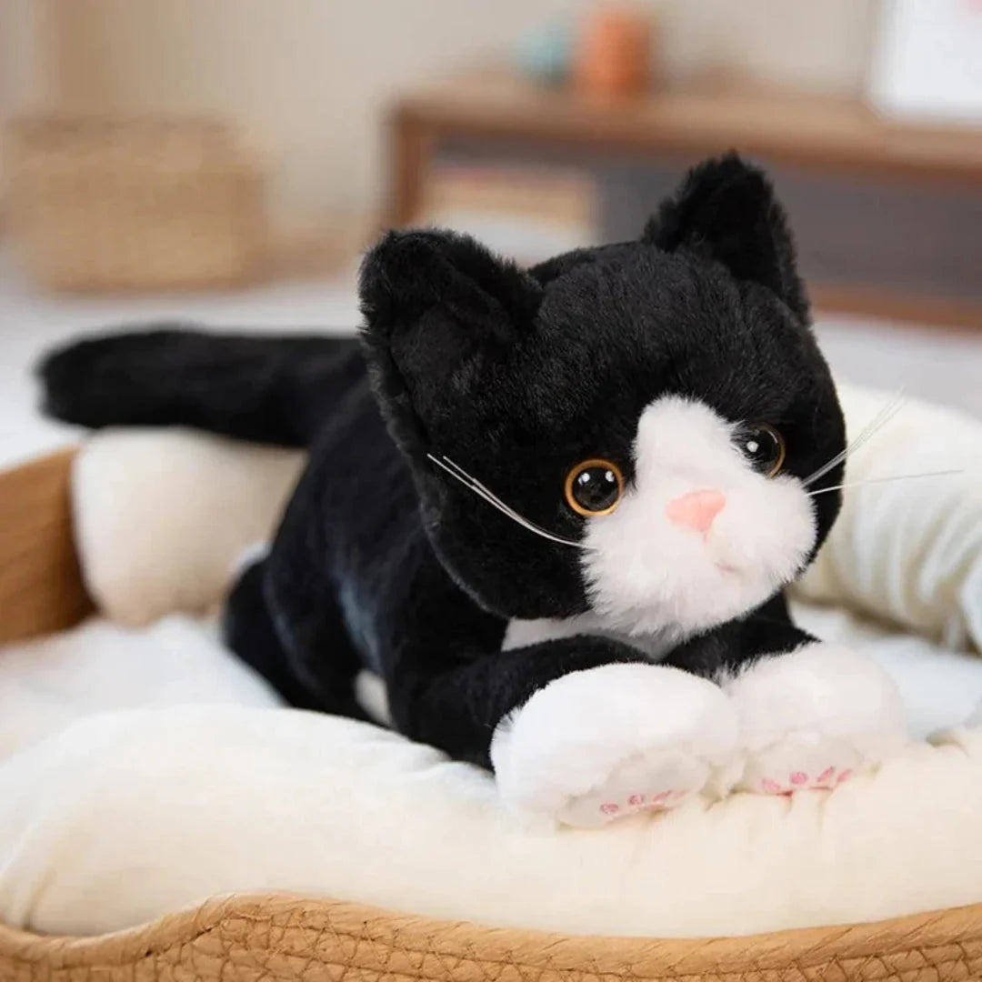 Soft Cat Plushie Stuffed Animal Toy with Embroidered Paws and Safety Eyes 53 Cm — photo 1