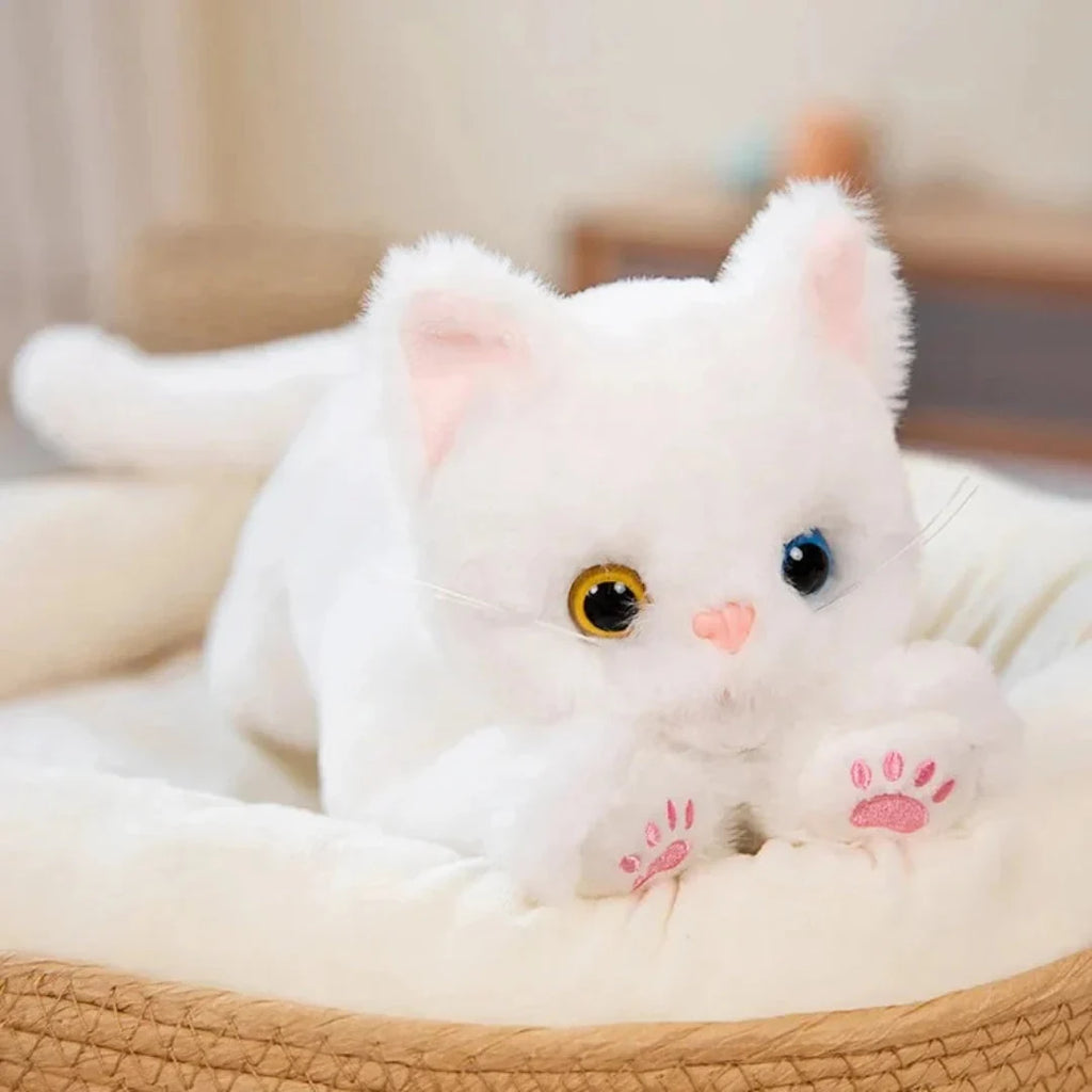 Soft Cat Plushie Stuffed Animal Toy with Embroidered Paws and Safety Eyes 53 Cm - Image 3