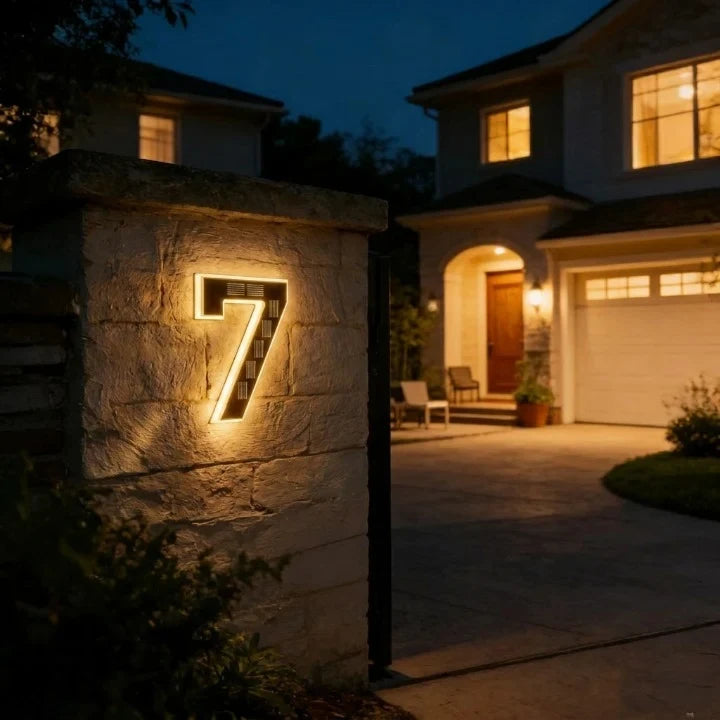 Solar House Numbers with LED Backlit Address Sign and Automatic Dusk Lighting - Image 12