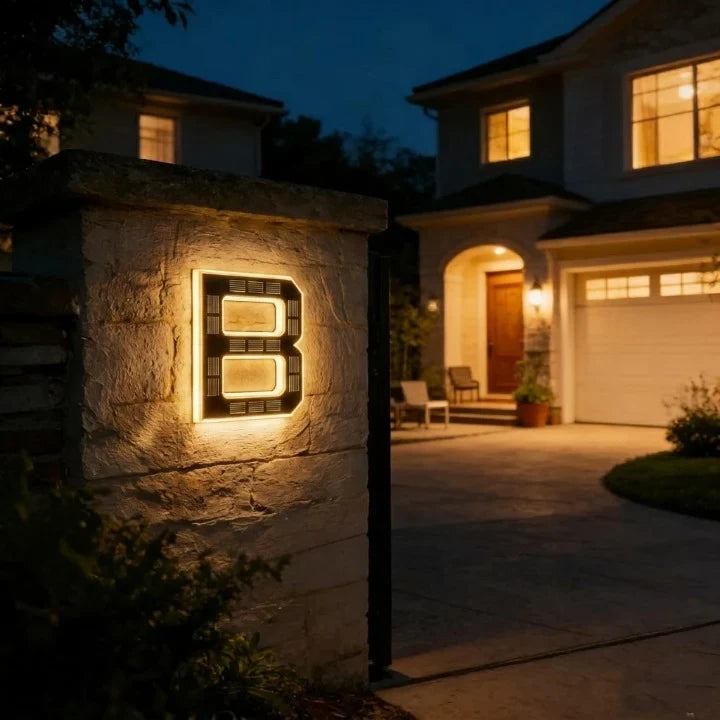 Solar House Numbers with LED Backlit Address Sign and Automatic Dusk Lighting - Image 16