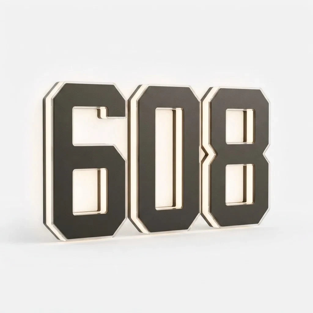 Solar House Numbers with LED Backlit Address Sign and Automatic Dusk Lighting — photo 19