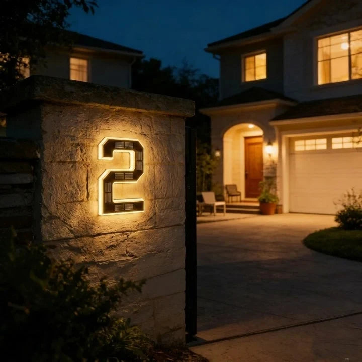 Solar House Numbers with LED Backlit Address Sign and Automatic Dusk Lighting - Image 8