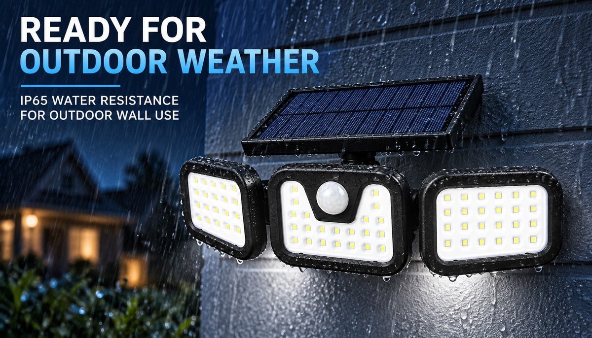 Solar Outdoor Light with Motion Sensor and Adjustable LED Panels Waterproof Security Lighting - Image 2