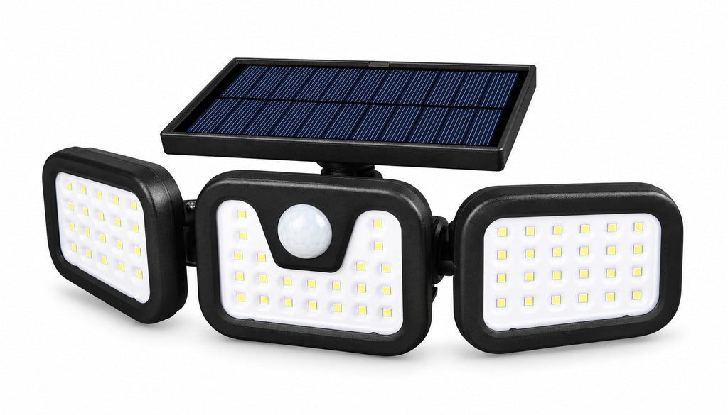 Solar Outdoor Light with Motion Sensor and Adjustable LED Panels Waterproof Security Lighting - Image 4