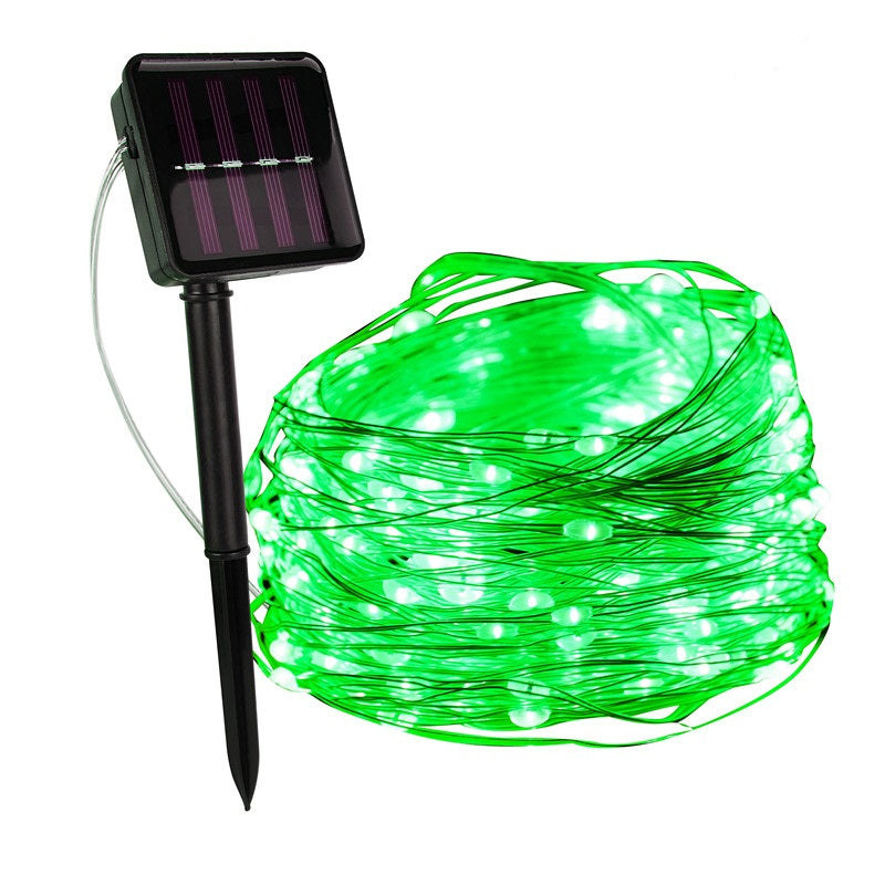 Decorazione luminosa solare da esterno con stringa di luci LED a forma di festoni