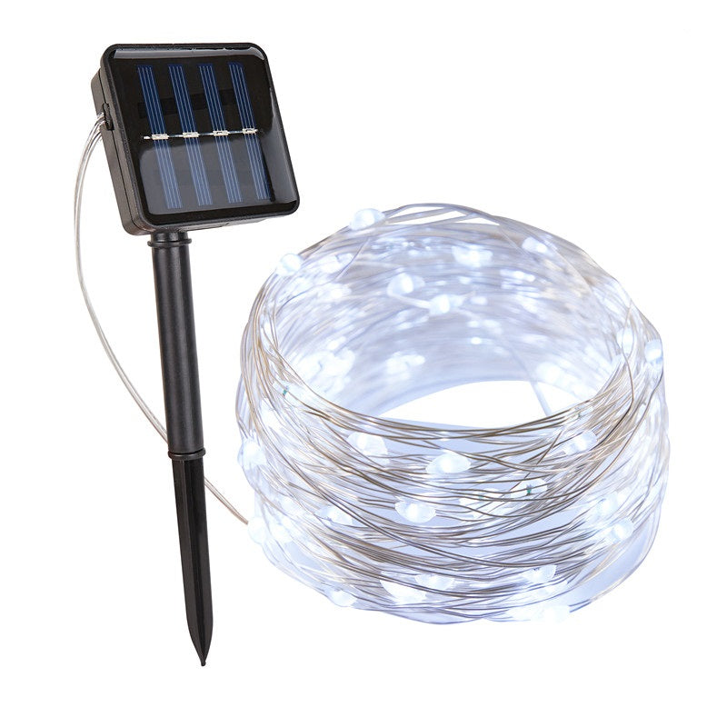Decorazione luminosa solare da esterno con stringa di luci LED a forma di festoni