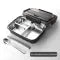 Stainless Steel Bento Lunch Box with Airtight Lid Compartments and Cutlery - Image 2
