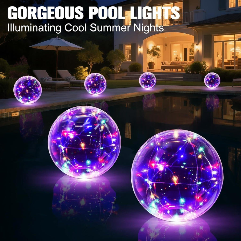 Swimming Pool Lights LED with Floating Solar Design and Inflatable Sphere - Image 9
