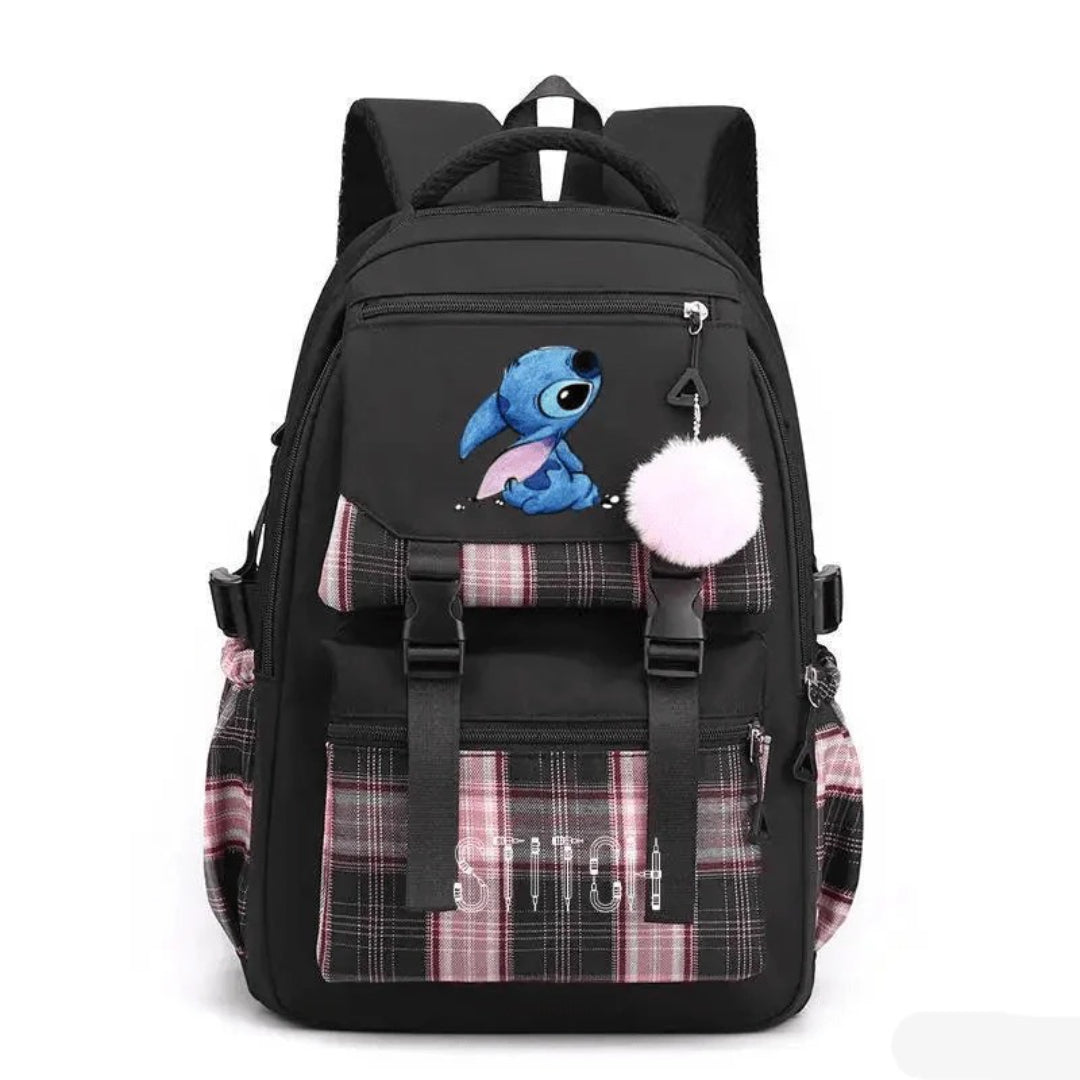 Sac à dos scolaire avec motif ludique et grande capacité