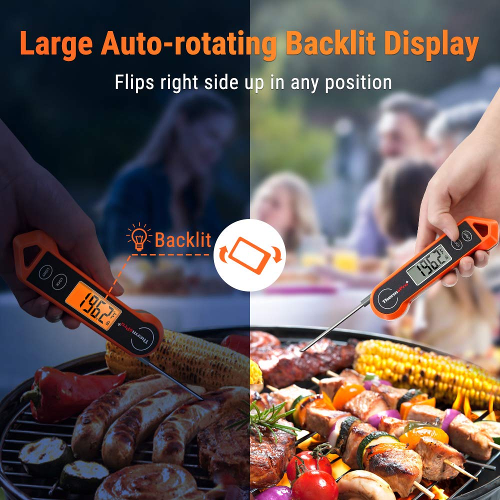 Cyfrowy termometr do mięsa z dokładnymi odczytami i podświetlanym wyświetlaczem