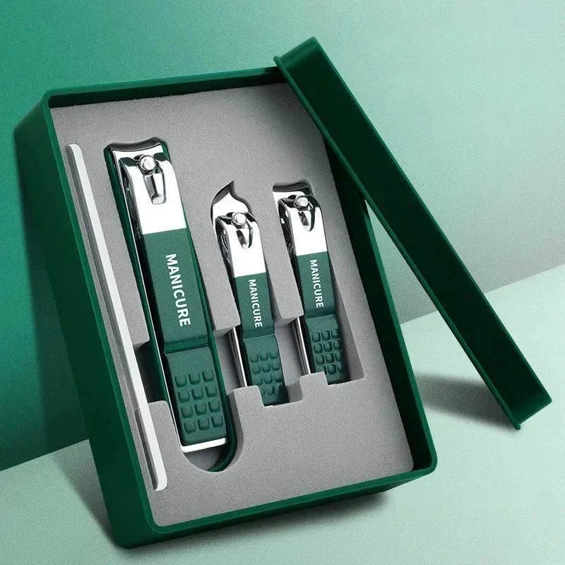 Toenail Clipper Set with Stainless Steel Blades Metal File and Storage Case - Image 1