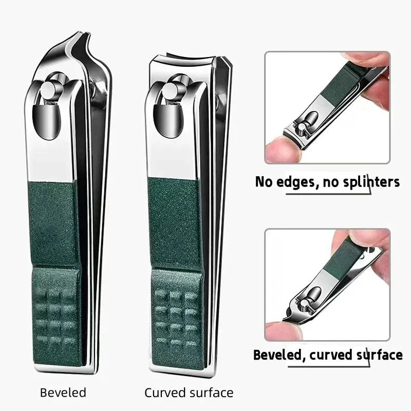 Toenail Clipper Set with Stainless Steel Blades Metal File and Storage Case - Image 3