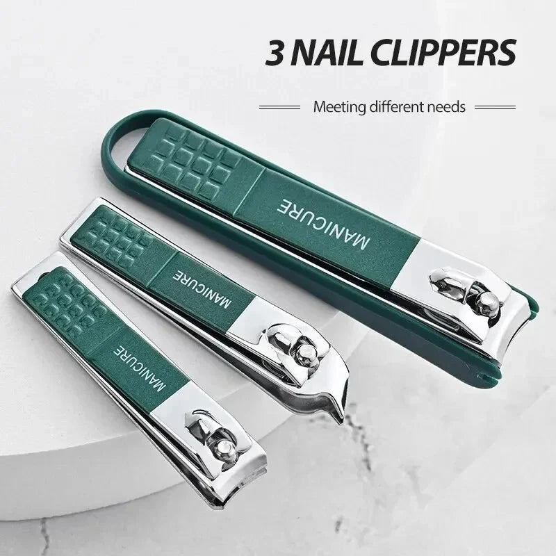 Toenail Clipper Set with Stainless Steel Blades Metal File and Storage Case - Image 5
