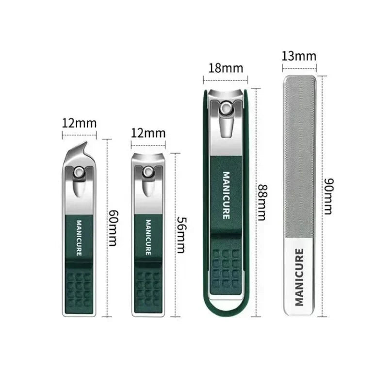 Toenail Clipper Set with Stainless Steel Blades Metal File and Storage Case - Image 7