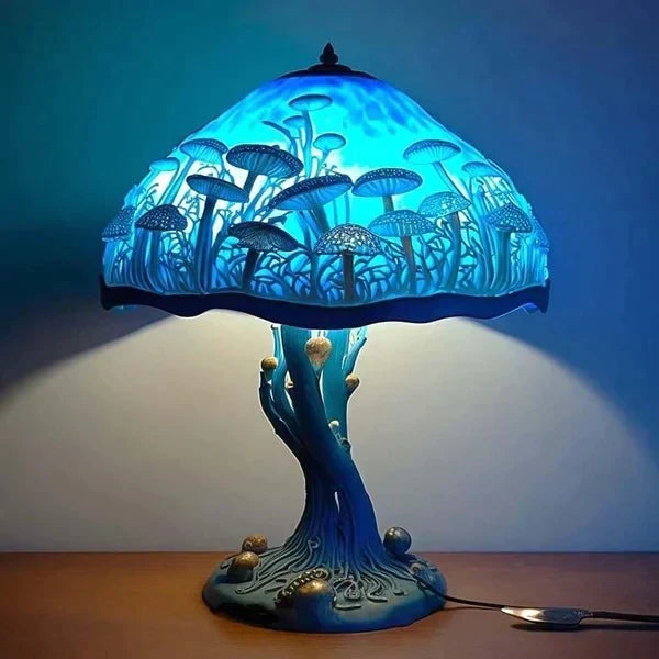 Fantasy Decorative Table Lamp Warm Stained Glass Style Light